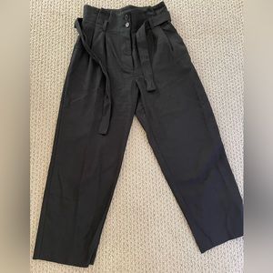 Black Paperbag Pants